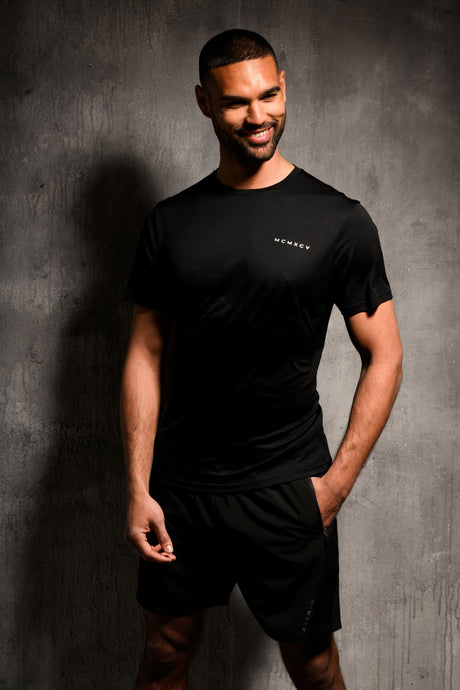 VOLT T-SHIRT & SHORT ACTIVE SET - BLACK