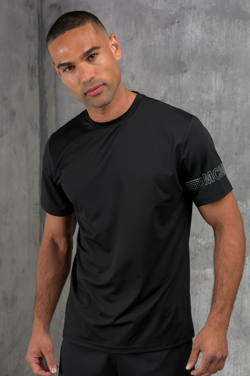 OLYMPUS WINDBREAKER JACKET TEE & SHORT SET- BLACK