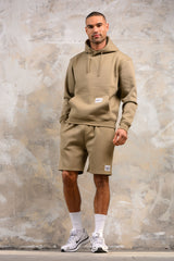 APOLLO HOODY TEE & SHORT SET - STONE