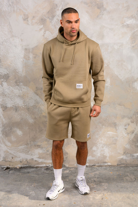 APOLLO HOODY TEE & SHORT SET - STONE