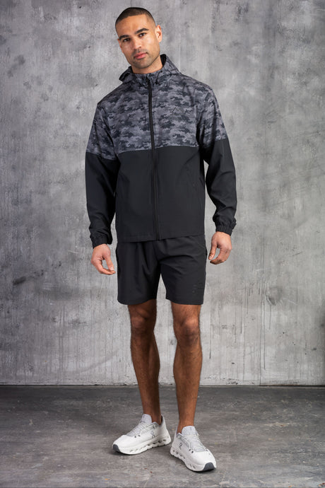 ARMOUR WINDBREAKER JACKET & SHORT - GREY/BLACK
