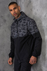 ARMOUR WINDBREAKER JACKET - GREY/BLACK