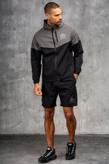 ASCENT WINDBREAKER JACKET & SHORT - BLACK/GREY