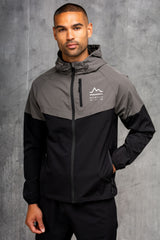ASCENT WINDBREAKER JACKET & SHORT - BLACK/GREY