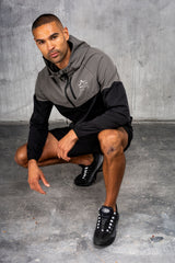 ASCENT WINDBREAKER JACKET & SHORT - BLACK/GREY
