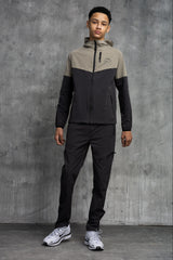 ASCENT JUNIOR TECH TRACKSUIT- GREY/DARK CHARCOAL