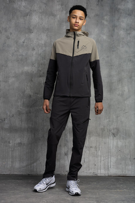 ASCENT JUNIOR TECH TRACKSUIT- GREY/DARK CHARCOAL