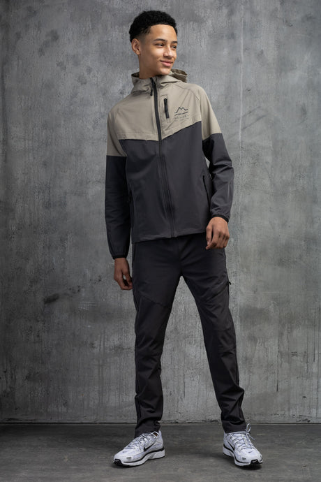 ASCENT JUNIOR TECH TRACKSUIT- GREY/DARK CHARCOAL