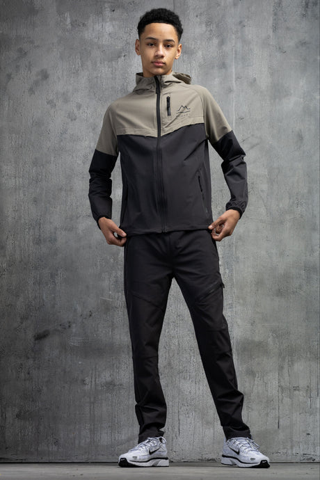 ASCENT JUNIOR TECH TRACKSUIT- GREY/DARK CHARCOAL
