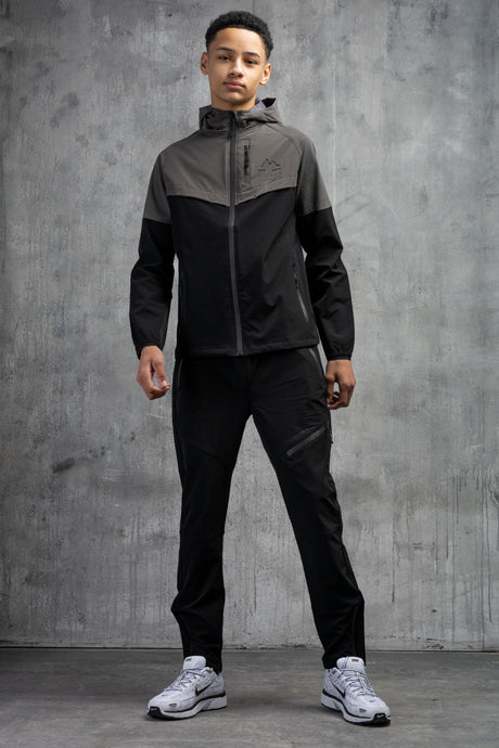ASCENT JUNIOR TECH TRACKSUIT- CHARCOAL/BLACK