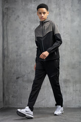 ASCENT JUNIOR TECH TRACKSUIT- CHARCOAL/BLACK