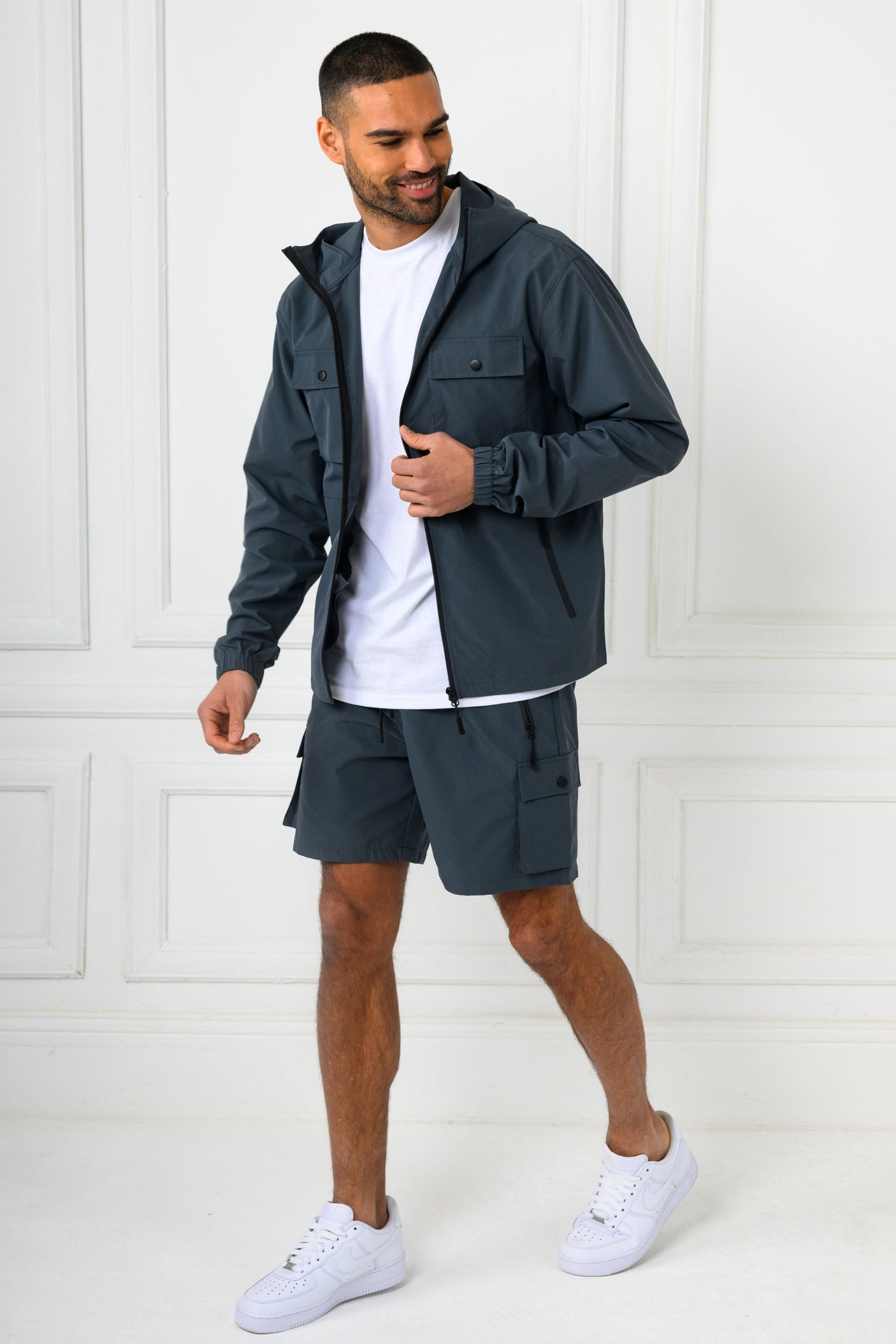 AVENTUS JACKET & SHORT SET - CHARCOAL