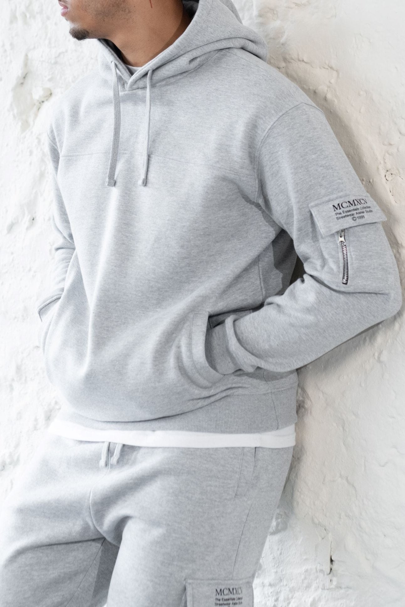 BOURNE HOODIE - GREY MARL