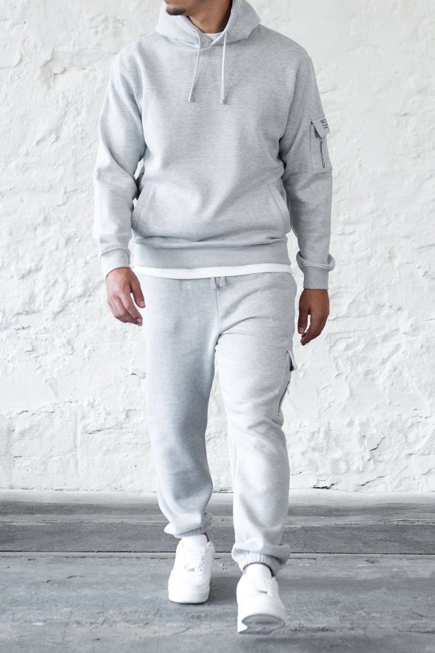 BOURNE HOODIE - GREY MARL