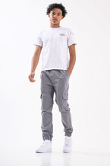 VIRGIL BOYS CARGO PANTS - GREY