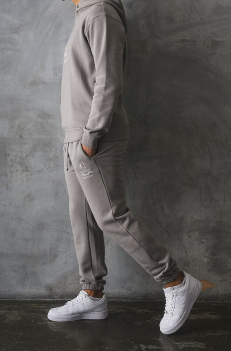 CABLE JOGGERS - LT GREY