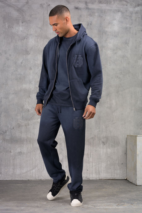 CLUB EDIT PREMIUM TRACKSUIT & T-SHIRT SET - WASHED NAVY