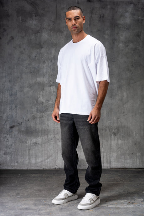 CLUB Premium Washed Denim Jeans - BLACK