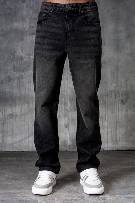 CLUB Premium Washed Denim Jeans - BLACK