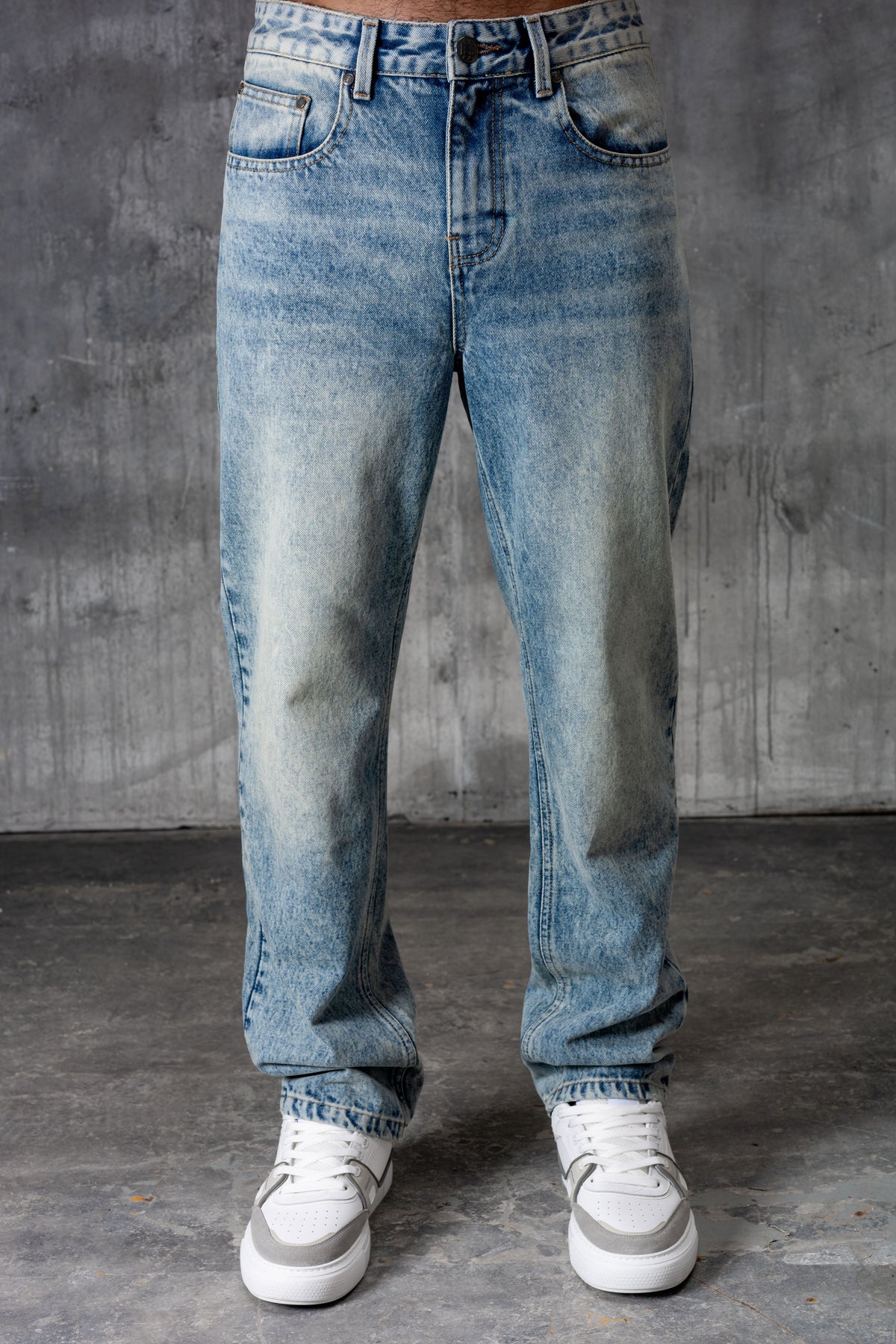 CLUB Premium Washed Denim Jeans - BLUE