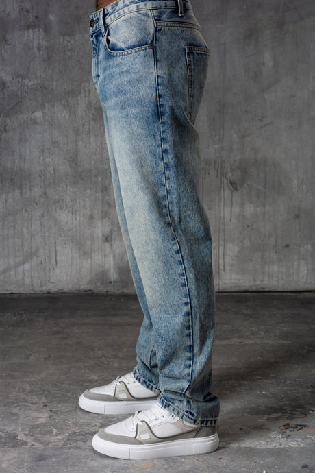 CLUB Premium Washed Denim Jeans - BLUE