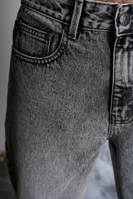 CLUB Premium Washed Denim Jeans - GREY