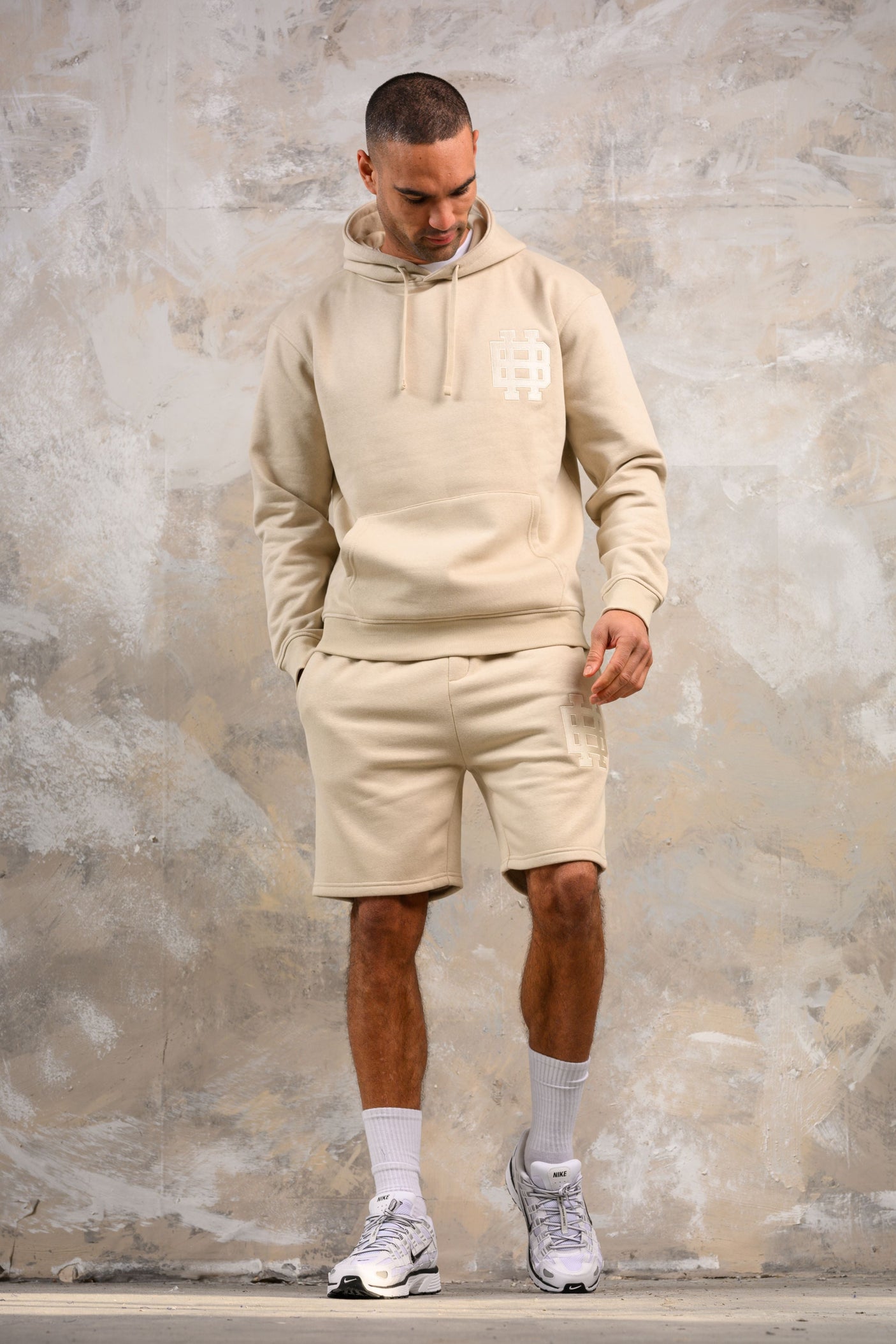 CLUB HOODY & SHORT SET - OFF WHITE