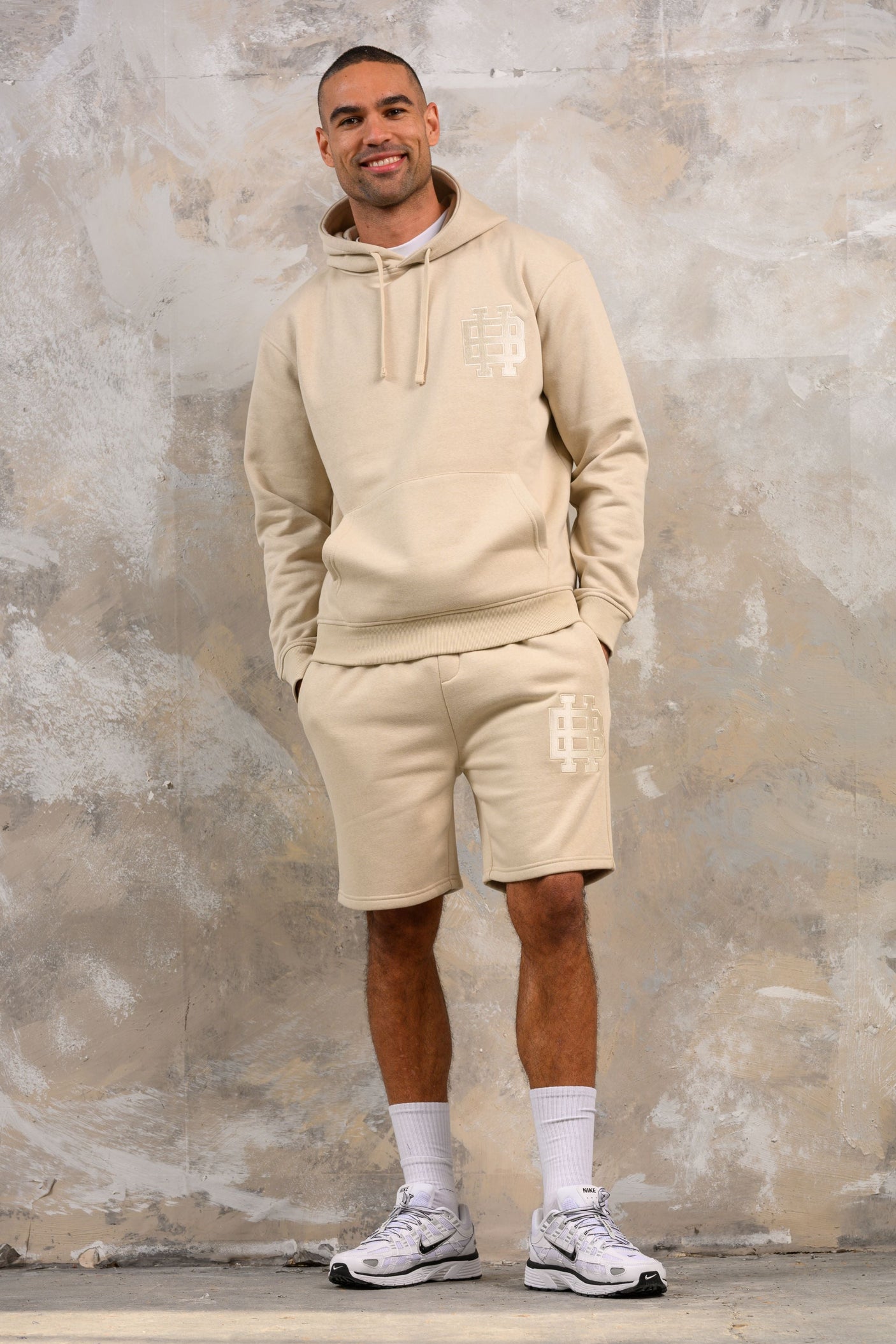 CLUB HOODY & SHORT SET - OFF WHITE