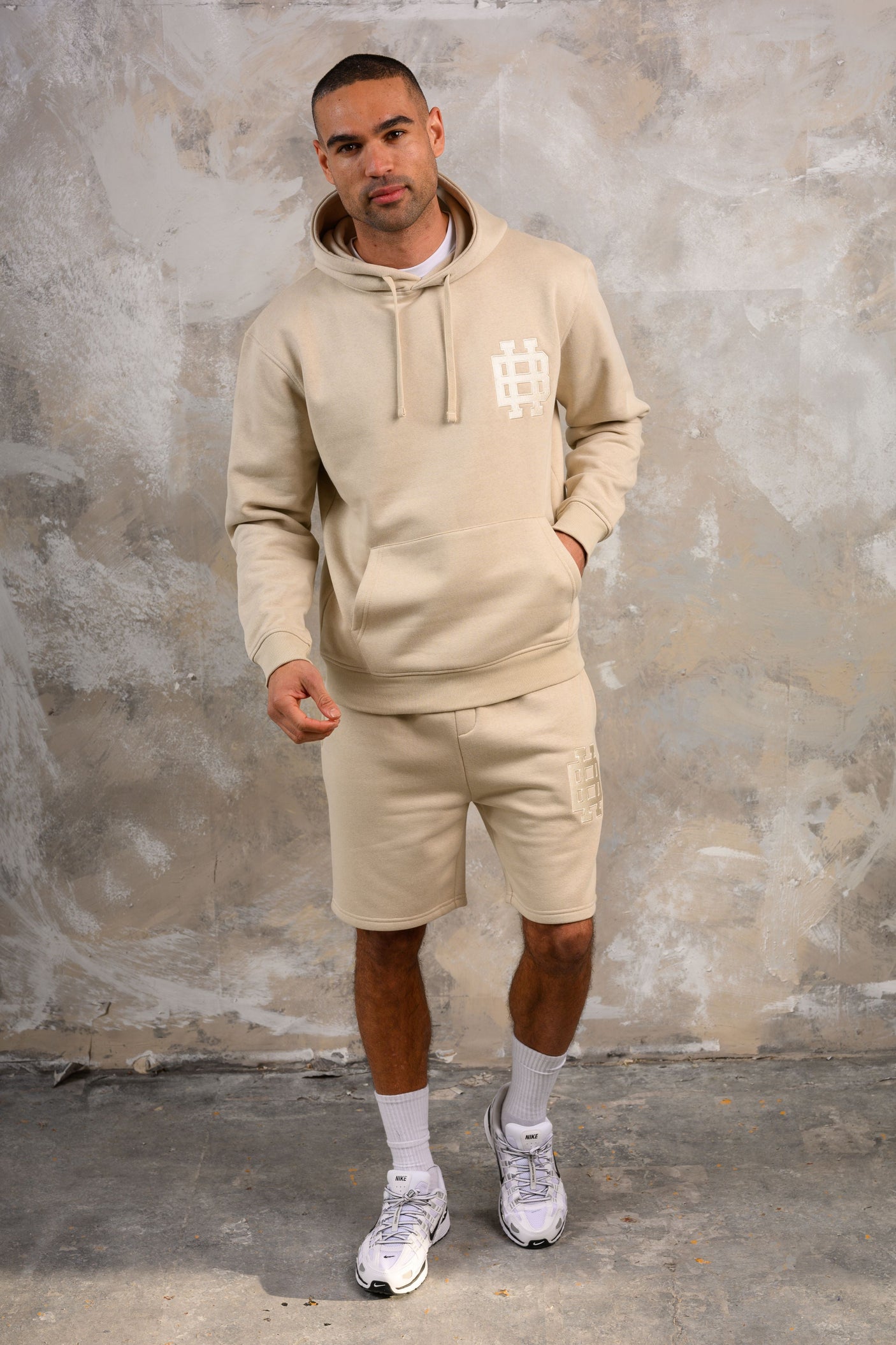 CLUB HOODY & SHORT SET - OFF WHITE