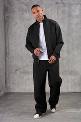 CLUB EDIT PREMIUM  SCUBA FULL ZIP TRACKSUIT - BLACK