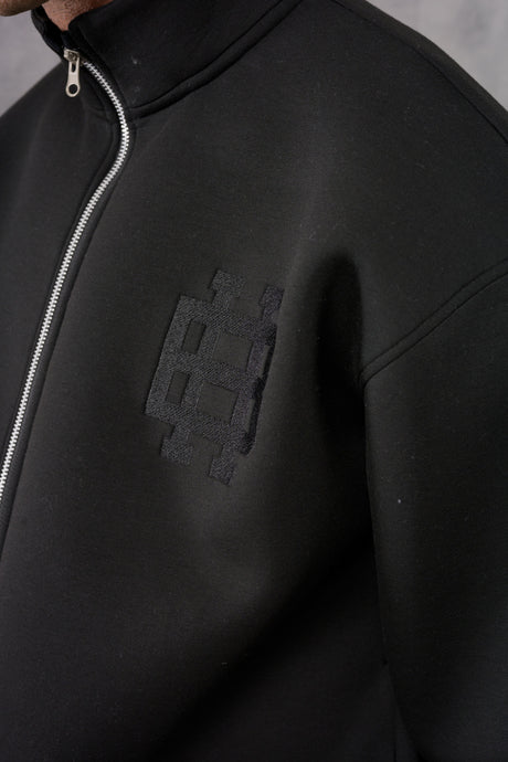 CLUB EDIT PREMIUM  SCUBA FULL ZIP TRACKSUIT - BLACK