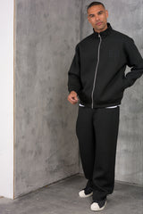 CLUB EDIT PREMIUM  SCUBA FULL ZIP TRACKSUIT - BLACK