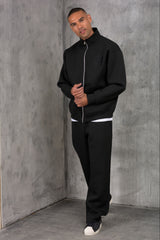 CLUB EDIT PREMIUM  SCUBA FULL ZIP TRACKSUIT - BLACK