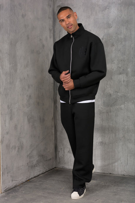 CLUB EDIT PREMIUM  SCUBA FULL ZIP TRACKSUIT - BLACK