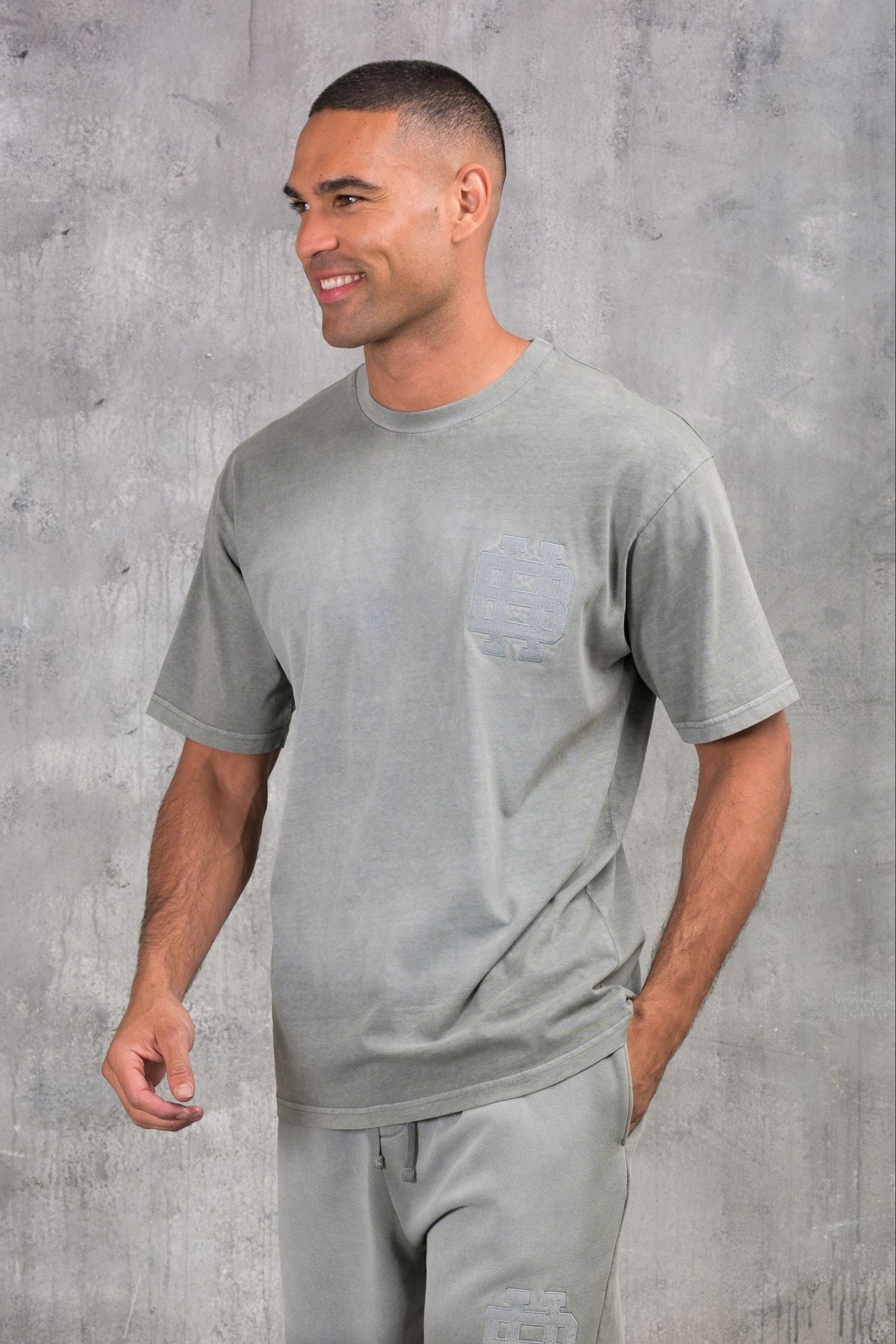 CLUB EDIT PREMIUM TRACKSUIT & T-SHIRT SET - WASHED GREY