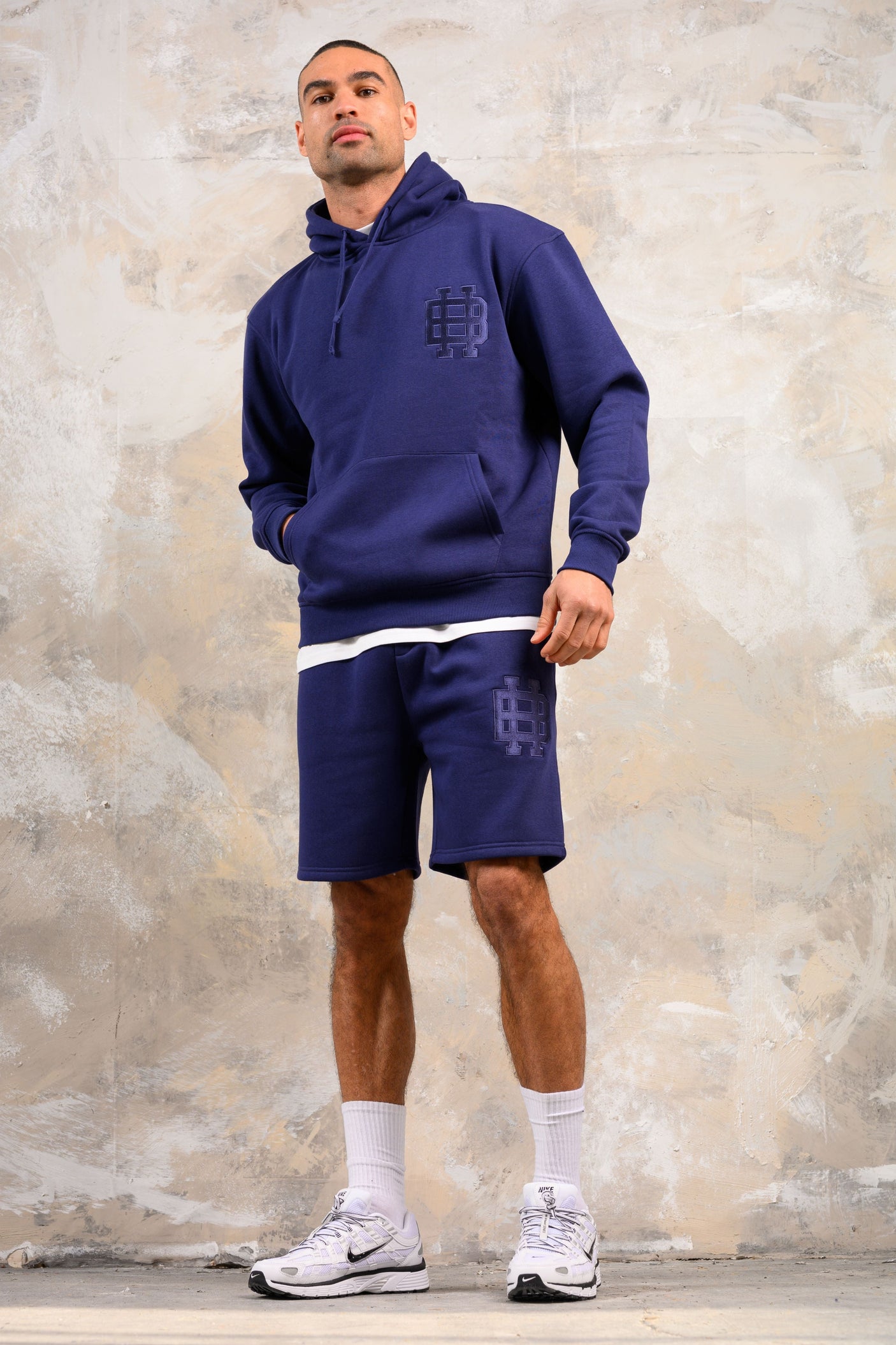 CLUB HOODY TEE & SHORT SET - BLUE