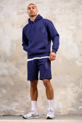 CLUB HOODY TEE & SHORT SET - BLUE