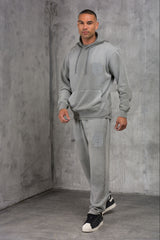 CLUB EDIT PREMIUM TRACKSUIT & T-SHIRT SET - WASHED GREY