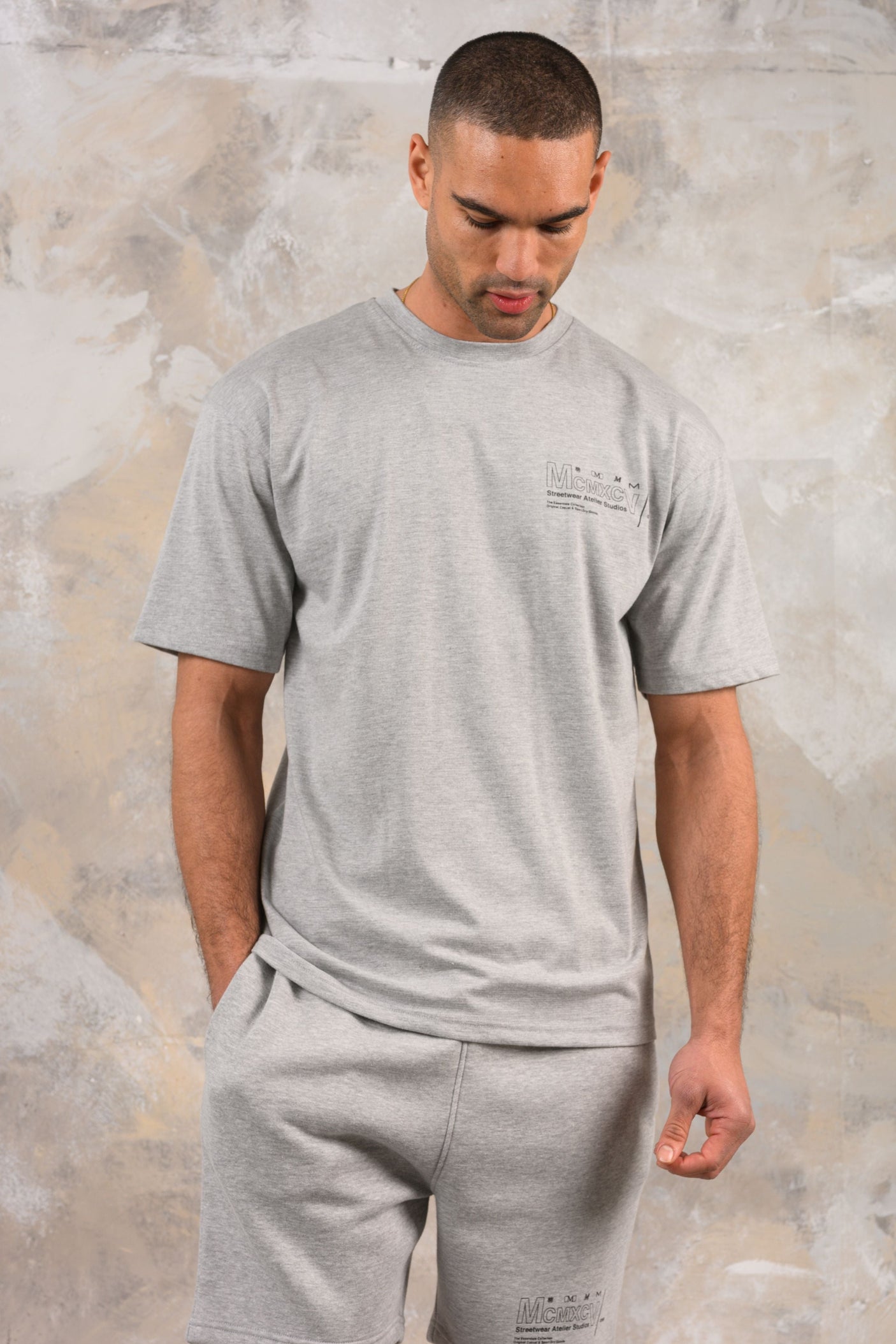 COBRA TEE  - GREY MARL