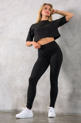 COCO CROP T-SHIRT - BLACK