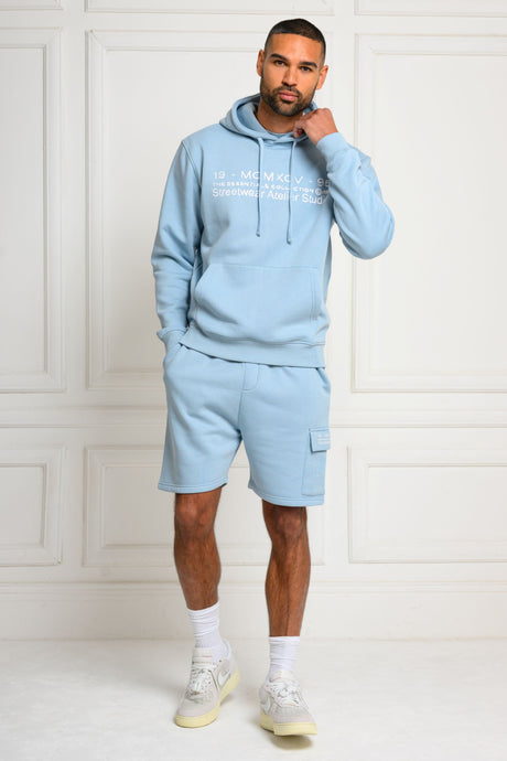 COLE HOODY & SHORT SET - SKY