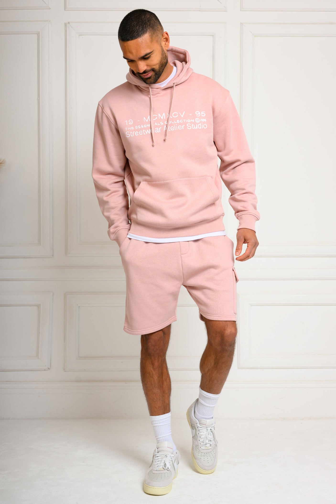 COLE HOODY & SHORT SET - PINK