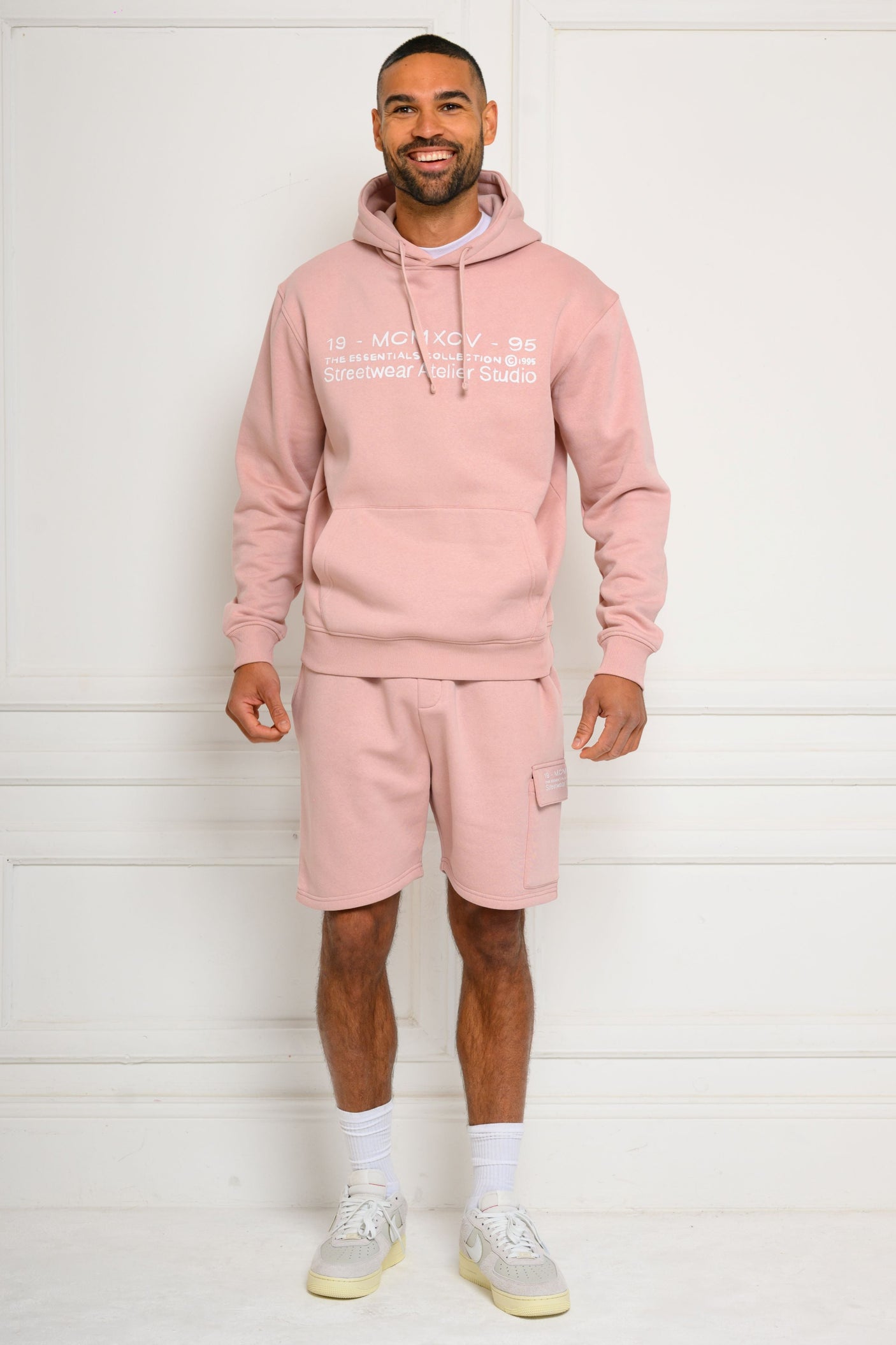 COLE HOODY & SHORT SET - PINK