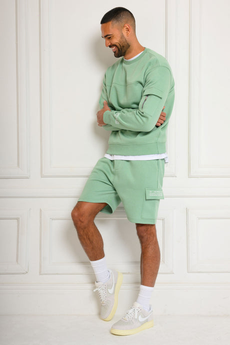COLE FLEECE SHORT - SAGE