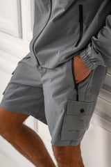 CREED JACKET & SHORT SET - MID GREY