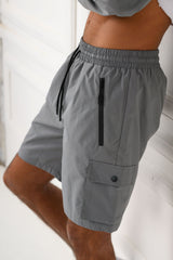 CREED JACKET & SHORT SET - MID GREY