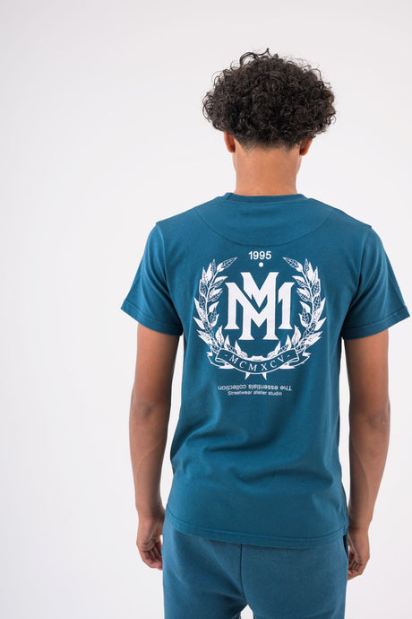 CREST BOYS T-SHIRT - TEAL