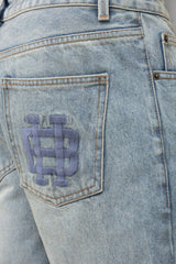 CLUB Washed Denim Jeans - BLUE