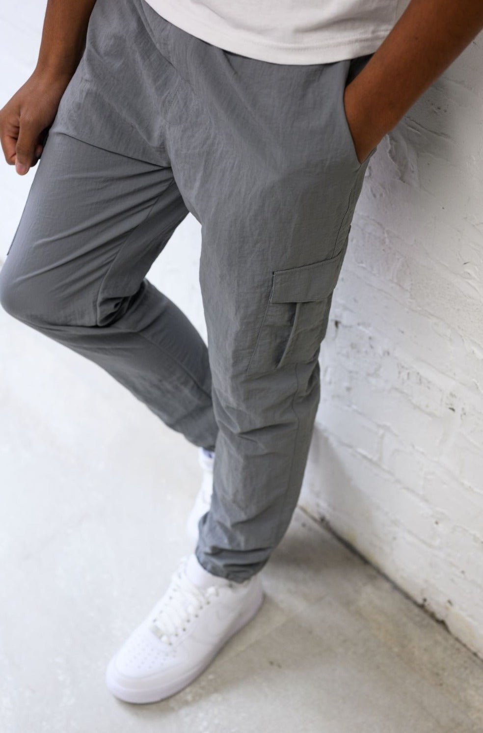 ELITE BOYS CARGO PANTS - MID GREY