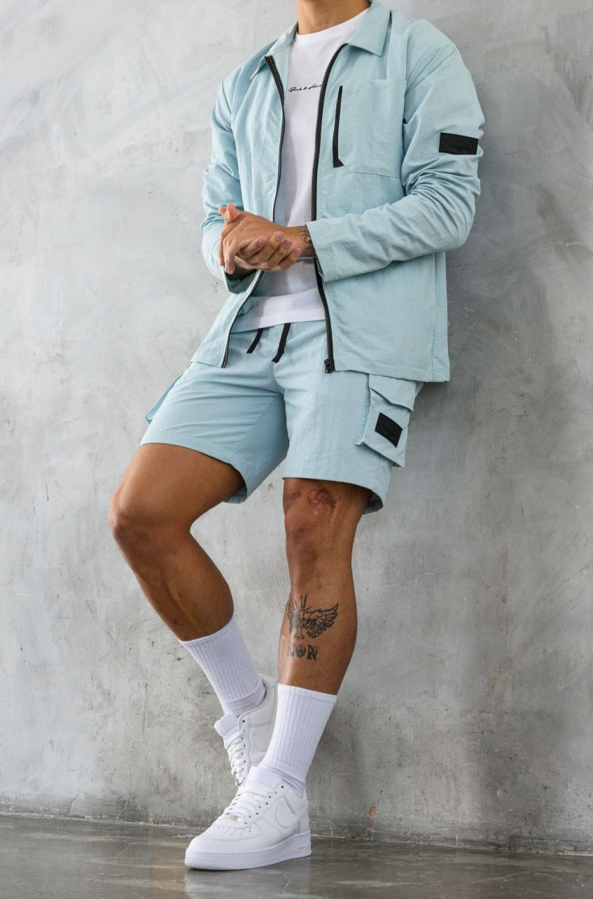 ELITE UTILITY CARGO SHORTS - POWDER BLUE